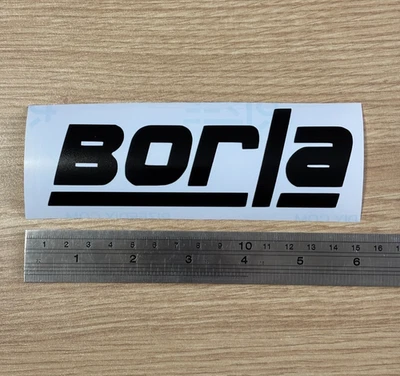 Borla - Calcomanía adhesiva de vinilo con logotipo negro brillante para carreras de coches a la deriva camiones Foto 1 de 2