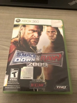 WWE SmackDown Vs Raw 2009 Xbox 360 Complete CIB MINT DISC  - Image 1 of 3