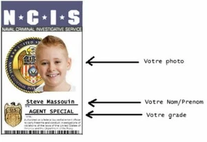 Badge personnalisé agent NCIS avec votre photo et nom NCIS custom id card - Picture 1 of 2