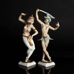 Hutschenreuther Porzellan Figur Paar Kunstabteilung orientalische Tänzer