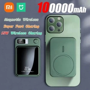 Chargeur rapide sans fil banque d'alimentation magnétique 100000mAh pour iPhone LIVRAISON GRATUITE - Photo 1 sur 14