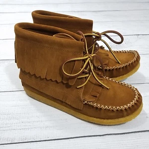 Eastland Aztec 1955 Fringe Moccasin Ankle Bootie Womens Size 7 - Acorn - Picture 1 of 8