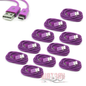 10X 10FT MICRO USB DATA CHARGER CABLE PURPLE NOKIA LUMIA 920 LG OPTIMUS G L9 G2 - Picture 1 of 1