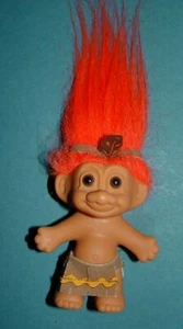 Muñeca Troll 3" Russ Acción de Gracias cabello naranja indio  - Imagen 1 de 2
