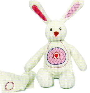 Anna Plüsch weich/gefüllt/Plüsch Kaninchen mit Handtuch - rosa 10 Zoll/26 cm 22,223 g neu mit Etikett - Bild 1 von 1