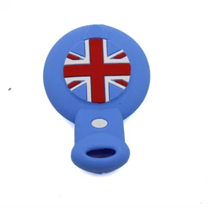 Blue Silicone Key FOB Cover Case fit For MINI Cooper Clubman R55 R56 R60 R67 - Picture 1 of 3