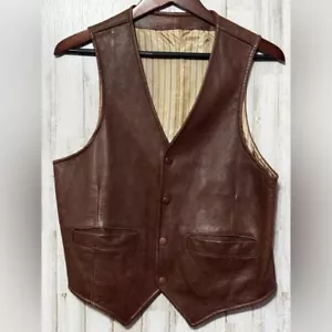 Men's Elk Hide Leather Vest by Valley Glove - Picture 1 of 7