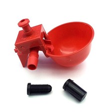 Animal Drinker Quail Waterer Chicken Poultry Fowl Cups Plastic Farm 50 Sets Red
