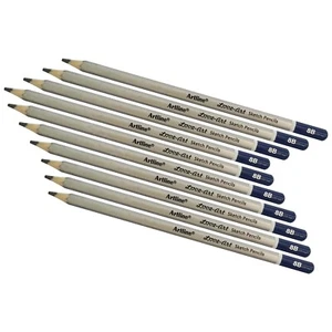 8B Graded ARTLINE Love Art Professional Artist 10 x Pencils Draw Sketch Shade - Picture 1 of 5