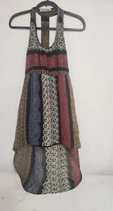 mystic womens juinors dress size Small  sleeveless open back shorter colorful - Picture 1 of 8
