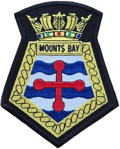 RFA Mounts Bay Royal Fleet Auxiliary Embroidered Patch Badge - MOD LICENSED - Picture 1 of 7