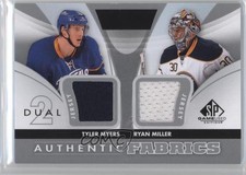 2012 SP Game Used Edition Authentic Fabrics Dual Tyler Myers Ryan Miller #AF2-MM