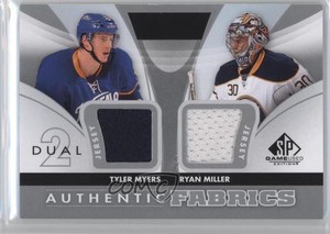 2012 SP Game Used Edition Authentic Fabrics Dual Tyler Myers Ryan Miller #AF2-MM
