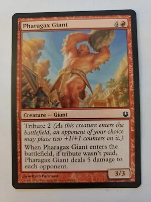 MTG Magic The Gathering Card Pharagax GiantCreature Giant Red Born of the Gods  - Image 1 of 2
