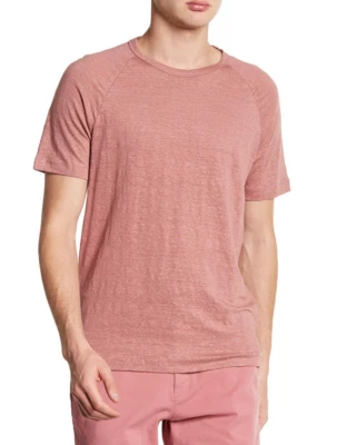 CAMISETA HOMBRE THEORY ROSA MANGA CORTA DUSTYN ZEPHYR RAGLÁN LINO Talla M Foto 1 de 2