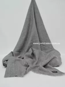 Grey Cashmere Scarf Shawl Stole Wrap Throw 100%Pashmina Nepalese Handmade - Bild 1 von 3