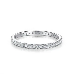 2/5ct Natural Diamonds Halo Band Ring 14k White Gold Simple Luxurious Generous - Picture 1 of 8