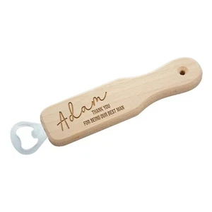 Personalised Message Wooden Bottle Opener, Wood - Picture 1 of 4