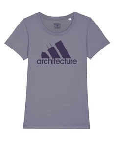Maglietta Architettura Logo Simil Adidas Skyscrapers Architecture T-Shirt Girl - Picture 1 of 13