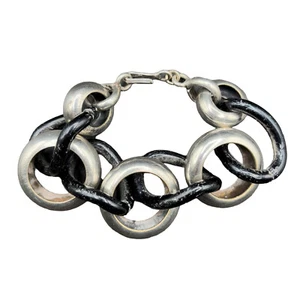 Placeholder Avant Garde Sterling Silver Pomellato Link Chain Contored Gourmette - Picture 1 of 6
