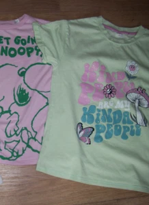 Girl's summer bundle two t-shirts.Age 9 years.Snoopy,Next.Free Postage! - Picture 1 of 6