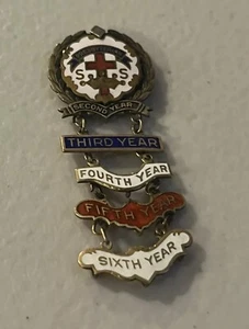 VTG St. Thomas Little System Cross and Crown 6 Year Pin 1/10 10K Gold Filled GF - Picture 1 of 2