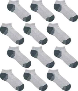 Wholesale Bulk Mens No Show Socks Grey Low Cut Athletic Running Liner Socks - Picture 1 of 2