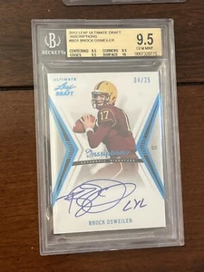 Brock Osweiler 2012 Leaf Ultimate Draft Auto 04/25 BGS 9.5 - Picture 1 of 2
