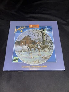 Country Christmas 1990 Collector Plate Lowell Davis "Wintering Deer" 3290/7,500 - Picture 1 of 24