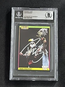 PAPA SHANGO 1992 MERLIN WWF GOLD ROOKIE SIGNED AUTOGRAPHED CARD BAS AUTHENTIC - Picture 1 of 2