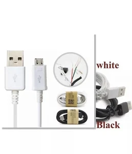 White Micro USB Cable Charger Lead For Samsung Galaxy Mobile Android Tablet - Picture 1 of 4
