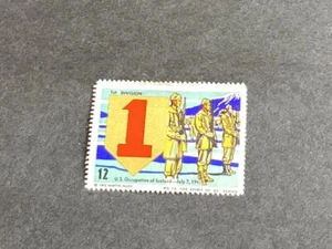 Vintage World War 2 Military Advertisement Army 1st Division 1942 Stamp Iceland - Picture 1 of 2