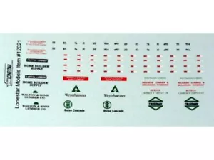 HO 1/87 Lonestar 12021 Decalcomanie per camion legname cascata legno Weyerhauser 2 set - Foto 1 di 1