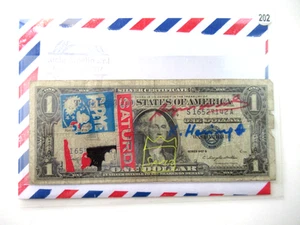 WARHOL/HARING/BASQUIAT: Echter US$ DOLLAR 3x signiert und skizziert - Bild 1 von 6