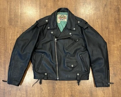 Chaqueta de cuero Avirex vintage para hombre XL bolsillo motocicleta Foto 1 de 4