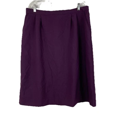 Falda Nikki Línea A Longitud Midi Para Mujer 20W Bolsillos Púrpura Hecha en EE. UU. Foto 1 de 4