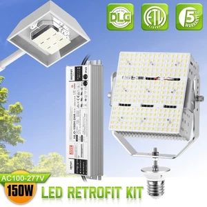 150W LED Shoebox Retrofit Kit Lights Commercial Parking Lot Tennis Court Light - Picture 1 of 10