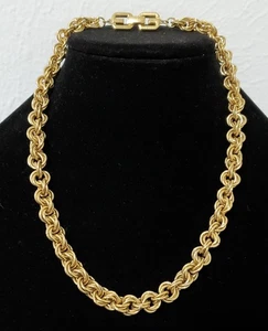Givenchy Grobe Goldfarbene Gliederkette Vintage Halskette 19" - Bild 1 von 6