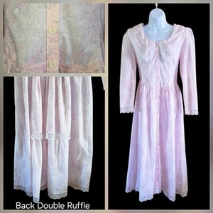 Vintage Gunne Sax Jessica McClintock Floral Prairie Cottagecore Maxikleid Gr. 7 - Bild 1 von 11