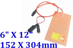 6" X 12" 152 X 304mm 12V 100W con Termostato 65C Bolsa Calentador de Entrega de Alimentos Calientes - Imagen 1 de 12