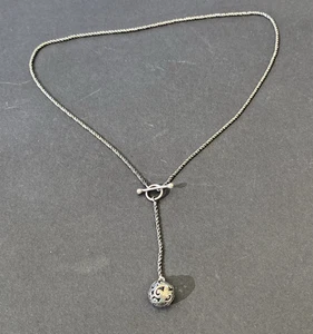 Vintage Silpada 925 Sterling Silber schlichte Delight filigran Kugel Anhänger Halskette - Bild 1 von 8
