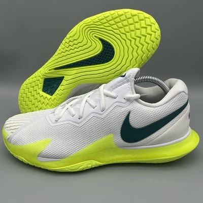 Nike Air Zoom Vapor Cage 4 RAFA Tennis Shoes White Volt Men's Size 9 DD1579-107 - Image 1 of 4
