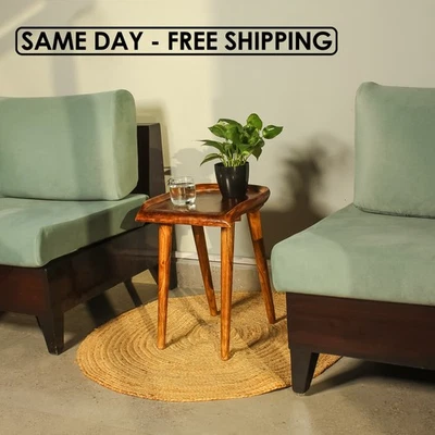 Wooden Accent Stool | Rustic Home Decor & Seating - Image 1 of 4