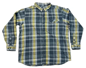 Columbia Mens Omni-Wick Plaid Long Sleeve Shirt Size XXL Button Up Cotton Gray - Picture 1 of 9
