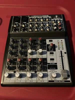 Behringer Xenyx 1002B Audio Mixer with power cord and user's manual - Image 1 of 4