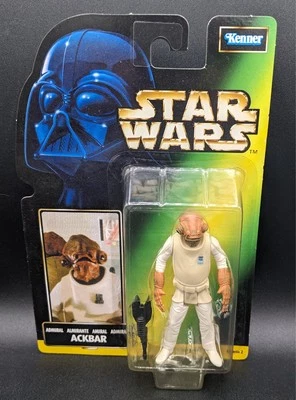 Star Wars Power of the Force POTF2 Admiral Ackbar Long Photo Card (LPC) Europe - Image 1 of 4