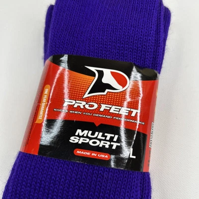 Pro Feet Socks 26" Multi Sport Acrylic Blend Over The Knee 10-13 Soccer Purple - Image 1 of 4