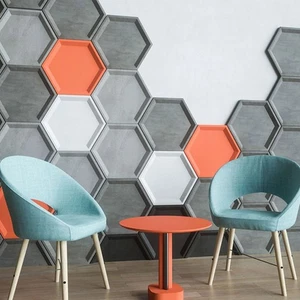 Hexagonal Concrete Wall Brick Silicone Cement Tray Mold Decoration Plaster Mould - Picture 1 of 7