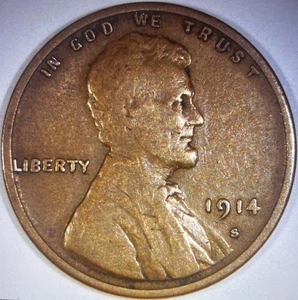 1914-S Lincoln Wheat Cent - Semi Key Date - Photo 1/5