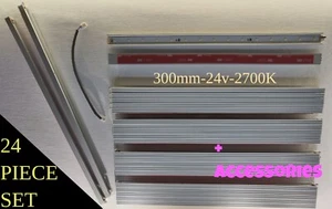 acdc Ultra-24 LED (24-Pack) 300mm 24v Highgrade Aluminium Light Fixtures (IP20) - Picture 1 of 22